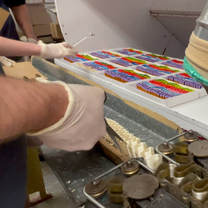 cutting ribbon candy to size