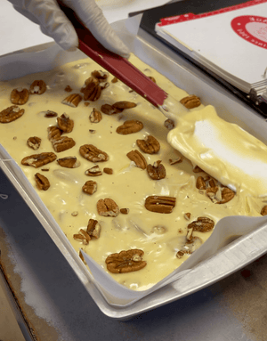 Making specialty butter pecan fudge