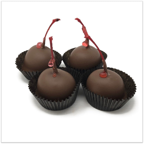 Four milk Chocolate Covered Cherries
