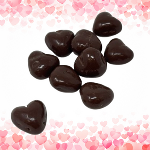 Heart shape caramel coated in milk chocolate